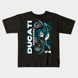 Azure Ducati Panigale Kids T-Shirt